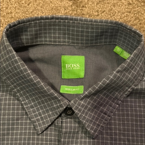 Hugo Boss Gray Casual Button Down Shirt Modern Fit - Picture 2 of 4